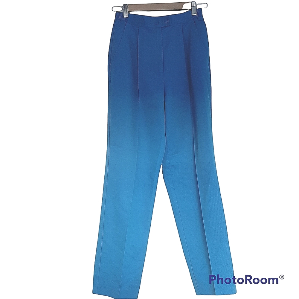 Vintage 90s Lily's of Beverly Hills Vintage Pleated Tennis Pants, Blue Size 6